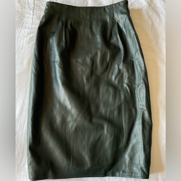 I.Magnin x Vakko Leather Skirt Vintage - Picture 14 of 15